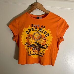 Orange Crop Top - Open Mind, Open Heart